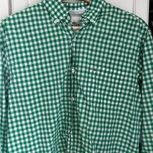 Lacoste Men's Green Checkered Shirt